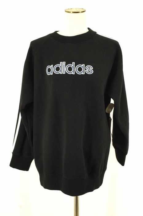 adidas (アディダス) ロゴ 袖ライン スウェット レディース トップス