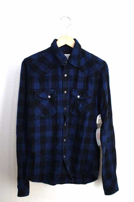 Nudie Jeans（ヌーディージーンズ） ネップ地チェック柄ウエスタンシャツ メンズ トップス