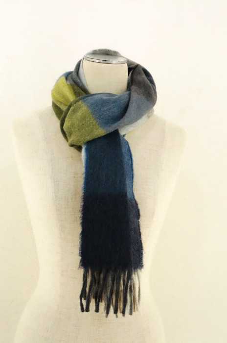 Paul Smith COLLECTION（ポールスミスコレクション） スコットランド製 カシミヤ100% マルチカラーブロックチェックマフラー メンズ ファッション雑貨