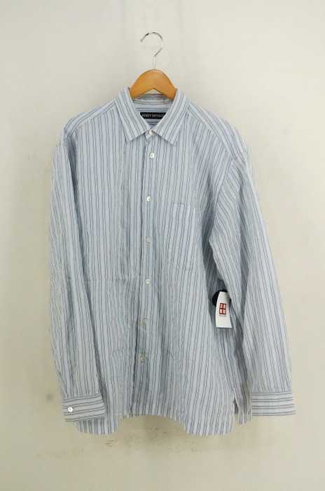 ISSEY MIYAKE（イッセイミヤケ） シワ加工 ストライプシャツ メンズ トップス