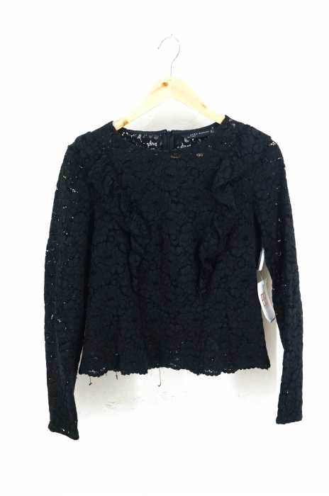 ZARA WOMAN （ザラ ウーマン） レースフリルブラウス レディース トップス