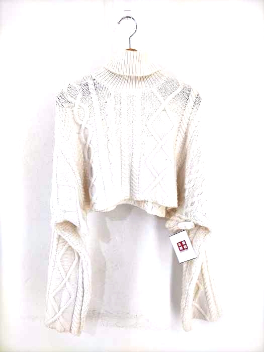ELIN(エリン) Cable cropped knit 厚手ショート丈ニット レディース トップス