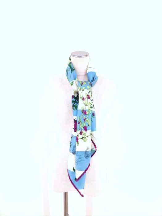manipuri(マニプリ) 総柄シルクスカーフ レディース ファッション雑貨
