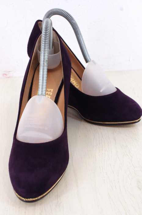 Salvatore Ferragamo (サルヴァトーレフェラガモ) スエードヒールパンプス レディース シューズ