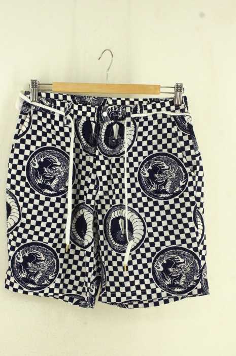 SASQUATCHfabrix. × BEAMS(サスクワッチファブリックス×ビームス) 16SS チェッカーフラッグショートパンツ メンズ パンツ