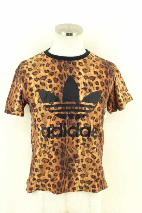 adidas originals (アディダスオリジナルス) レオパード柄ブランドロゴプリントTシャツ メンズ トップス