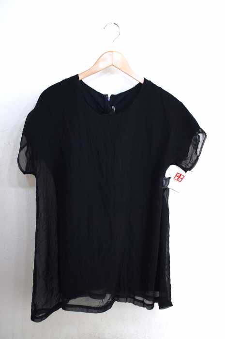 COMME des GARCONS COMME des GARCONS(コムデギャルソンコムデギャルソン) AD2013 14SS 製品染めレースレイヤードS/Sブラウス レディース トップス