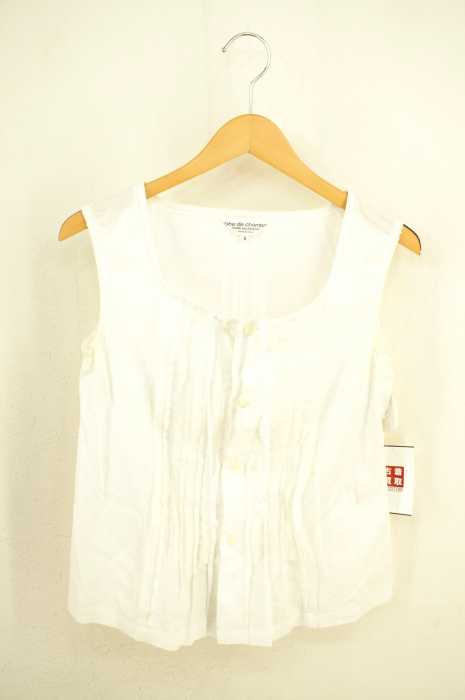 robe de chambre COMME des GARCONS(ローブドシャンブルコムデギャルソン) AD2001 カットオフノースリーブシャツ レディース トップス