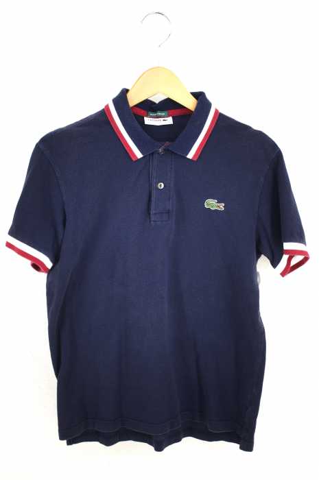 LACOSTE （ラコステ） EXCLUSIVE EDITION　リブライン鹿の子ポロシャツ メンズ トップス