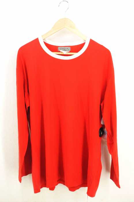 Yohji Yamamoto POUR HOMME （ヨウジヤマモトプールオム） 初期 80s 丸文字ロゴ 襟切替ワイドシルエットクルーネックカットソー メンズ トップス