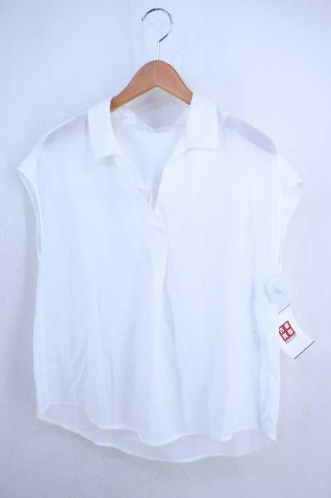 PLS+T（プラステ） S/Sスキッパーシャツブラウス レディース トップス