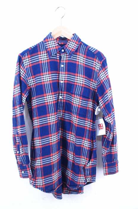 MARK MCNAIRY × 417byEDIFICE（マークマクナイリーフォーワンセブンエディフィス） チェック柄プルオーバーコットンネルシャツ メンズ トップス