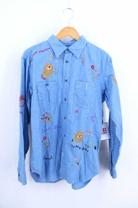 KAPITAL × ZION ROOTSWEAR（キャピタル ザイオンルーツウェア） KAPITAL SINGS BOB MARLEY TALKIN BLUES COLLECTION 刺繍ダンガリーシャツ メンズ トップス