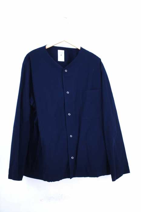 ORCIVAL(オーチバル) スナップボタンノーカラーシャツ メンズ トップス