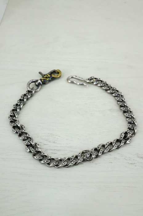 argent gleam（アージェントグリーム） LIQUID スカル シルバー ウォレットチェーン メンズ アクセサリー
