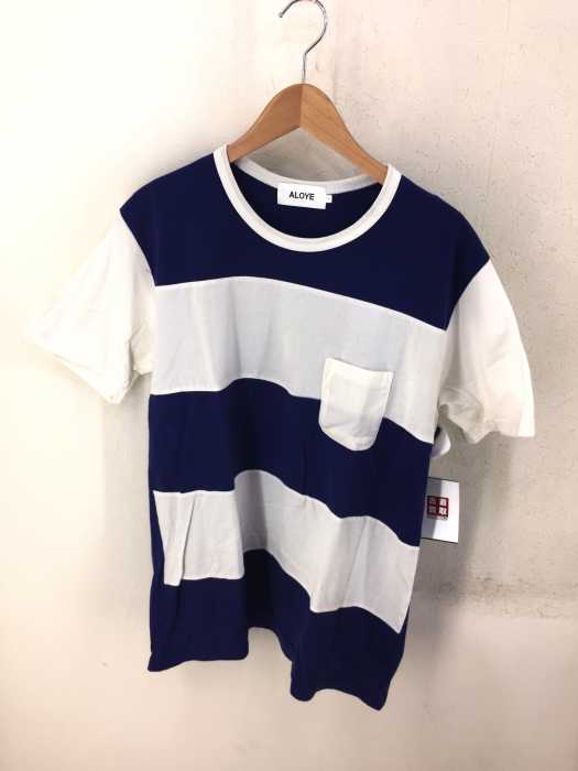 ALOYE（アロイ） ボーダークルーネック ポケットTシャツ メンズ トップス