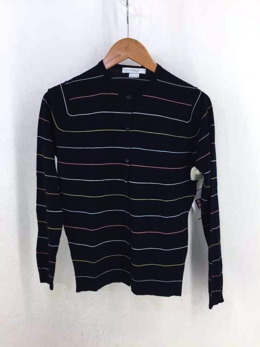 JOHN SMEDLEY（ジョンスメドレー） ウール ロングスリーブボーダーカーディガン レディース トップス