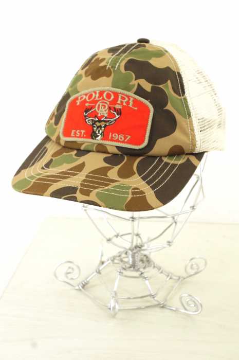 POLO RALPH LAUREN (ポロラルフローレン) ワッペン迷彩柄メッシュSBキャップ メンズ 帽子