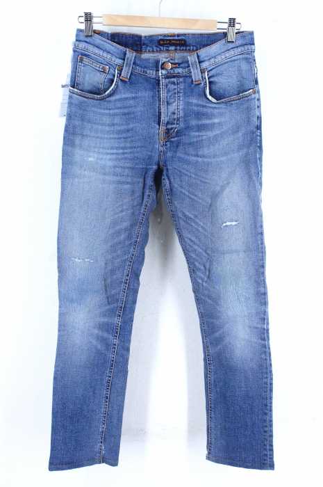 Nudie Jeans(ヌーディージーンズ) GRIM TIM ダメージ加工デニムスキニーパンツ メンズ パンツ