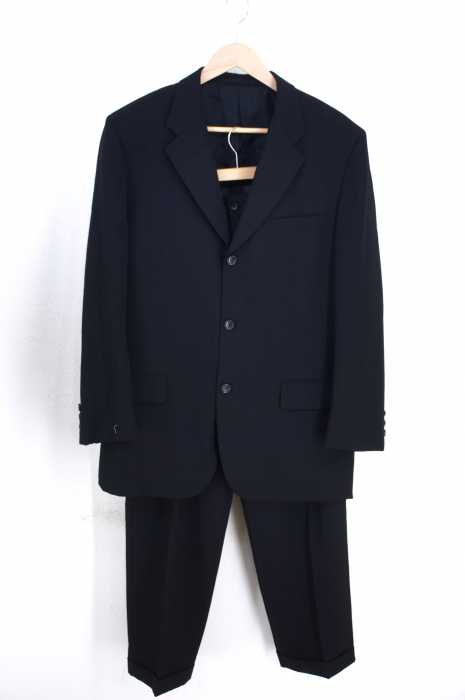 COMME des GARCONS HOMME （コムデギャルソンオム） AD2002 ウールギャバ3Bテーラードジャケット 2タックスラックス メンズ セットアップ