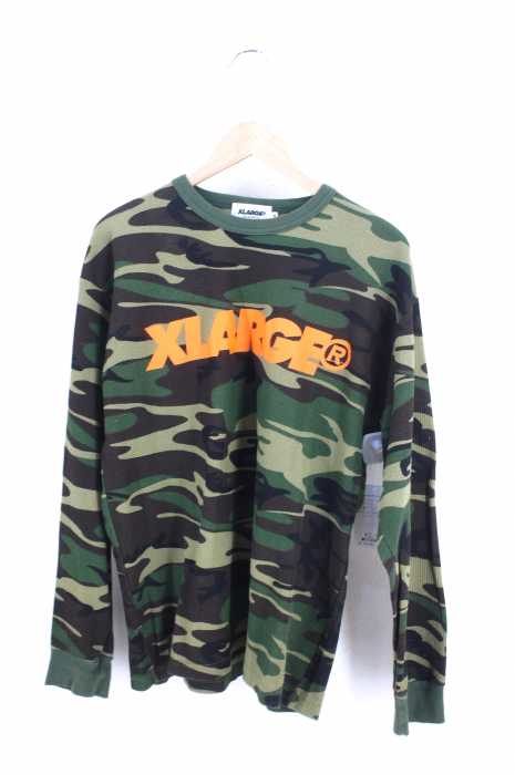 X-LARGE(エクストララージ) カモ柄サーマルロゴプリントカットソー メンズ トップス