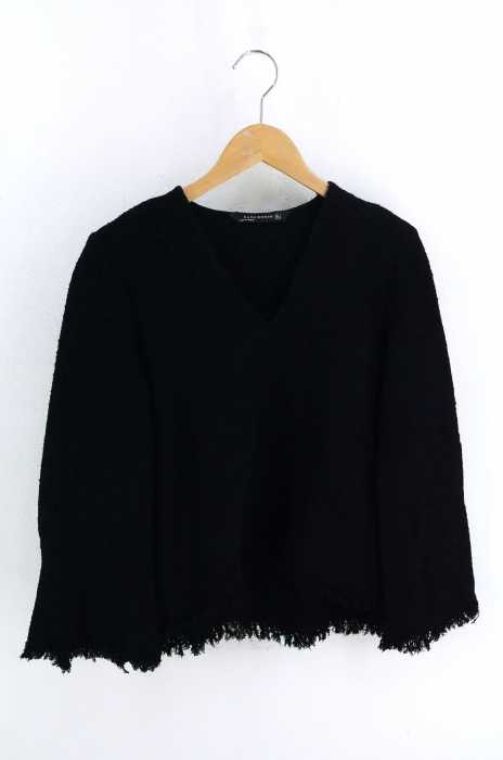ZARA WOMAN （ザラ ウーマン） カットオフVネックトップス レディース トップス