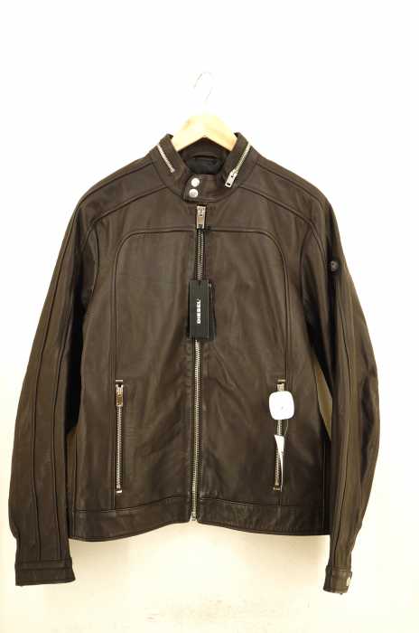 DIESEL （ディーゼル） FERGUSON GIACCA カウレザーシングルライダースジャケット メンズ アウター