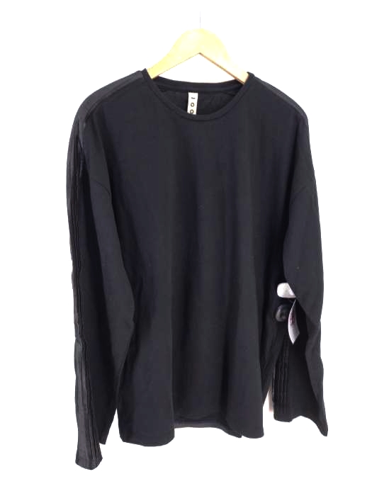 KOOI(コーイ) PLEAT LINE L/S TEE -BLACK- メンズ トップス