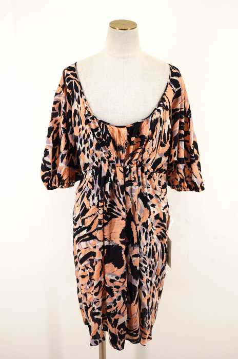 abahouse devinette Luxe （アバハウスドゥヴィネットリュクス） 総柄シルクワンピース レディース ワンピース