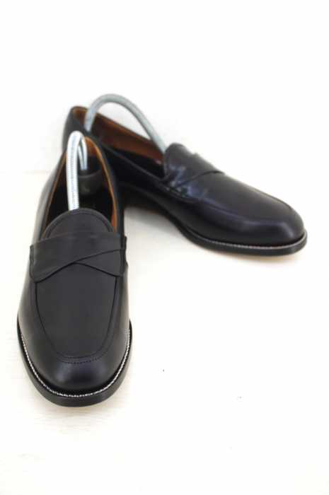 706 union（ナナマルロクユニオン） CROSS STRAP SHOES BLACK レザーローファー メンズ シューズ