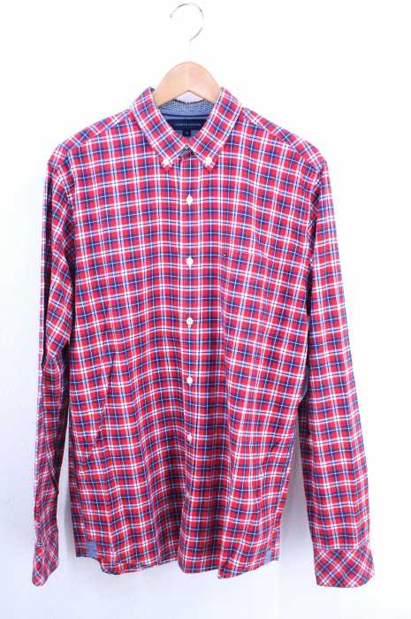 TOMMY HILFIGER （トミーヒルフィガー） チェック柄コットンボタンダウンシャツ メンズ トップス