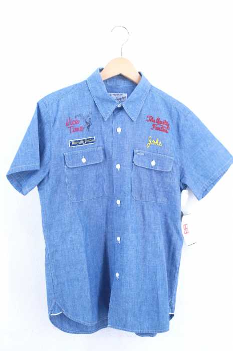 WACKO MARIA（ワコマリア） バックプリントシャンブレーワークシャツ メンズ トップス
