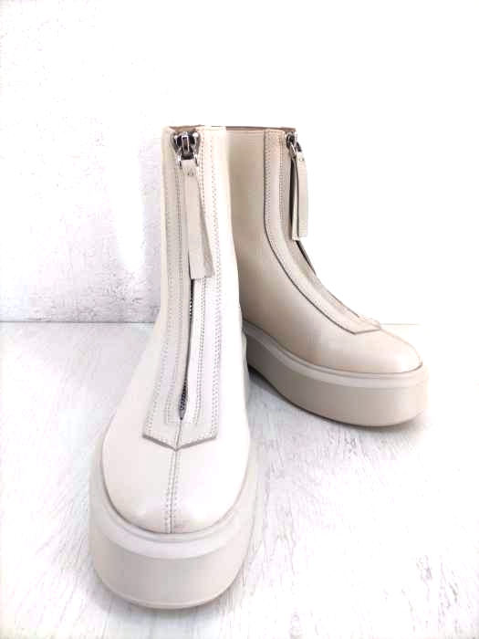 THE ROW(ザロウ) Zipped 1 leather ankle boots レディース シューズ