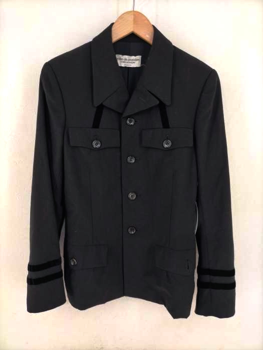 robe de chambre COMME des GARCONS（ローブドシャンブルコムデギャルソン） AD1997 97AW ベロアテープデザインウールギャバミリタリージャケット レディース アウター