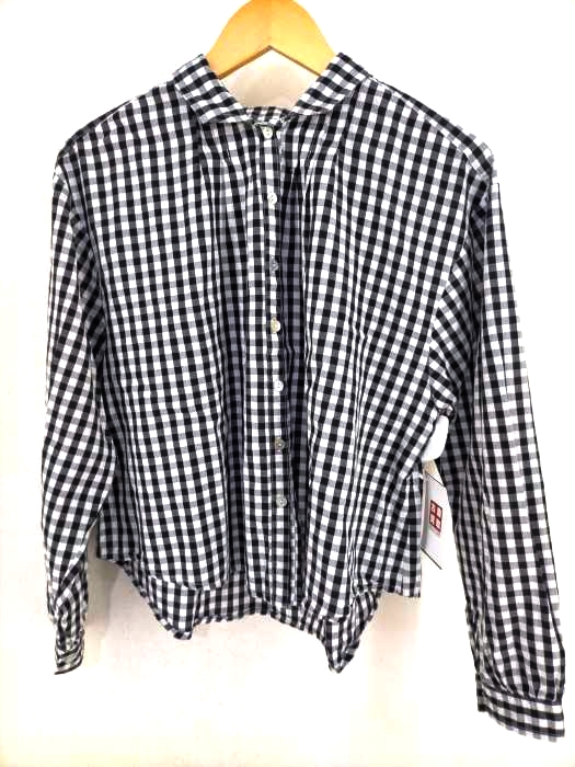 USED古着（ユーズドフルギ） ショート丈ギンガムチェック柄シャツ レディース トップス