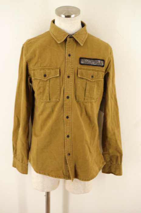 Subciety （サブサエティ） MILITARY SHIRT スタッズ付きミリタリーシャツ メンズ トップス