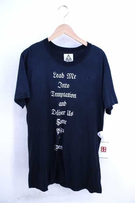 UNIF （ユニフ） ダメージ加工グラデーションプリントTシャツ メンズ トップス