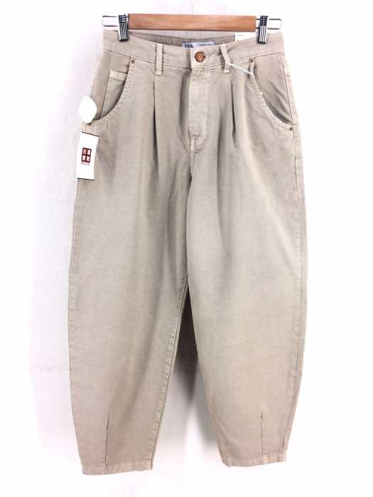 ZARA（ザラ） ジップフライテーパードデニムパンツ レディース パンツ