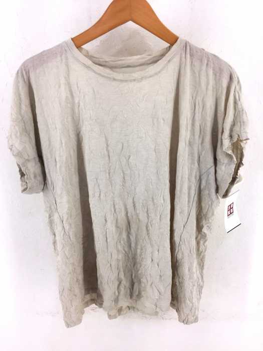 me ISSEY MIYAKE(ミー イッセイミヤケ) 加工クルーネックTシャツ レディース トップス