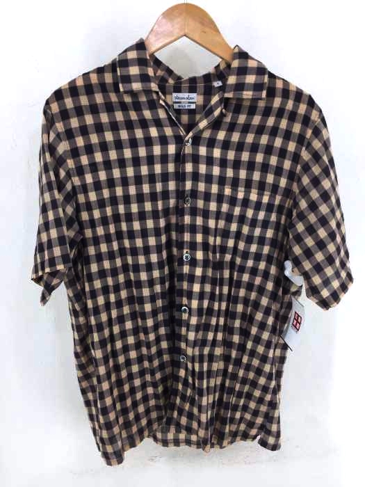 Steven Alan(スティーブンアラン) OZN CHECK OPEN COLLAR SHIRT-BOLD メンズ トップス