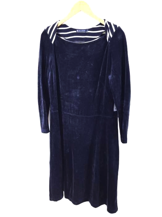 Petit Bateau プチバトー ボーダー 切替ベロアワンピース レディース ワンピース ブランド古着買取販売バズストア Petit Bateau プチバトー ボーダー 切替ベロアワンピース レディース ワンピース ブランド古着買取販売バズストア