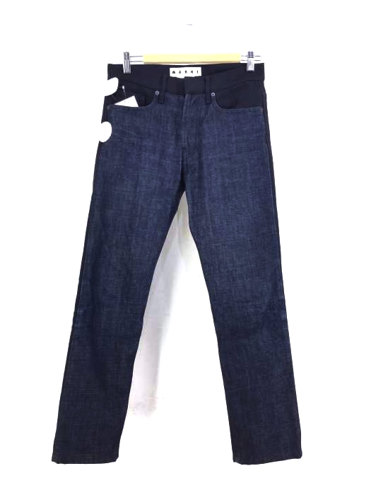 MARNI(マルニ) Two Fabric Cotton Linen Blend Panel Jeans メンズ パンツ