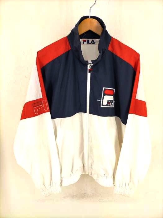 FILA（フィラ） ロゴ刺繍ジップアップブルゾン メンズ アウター
