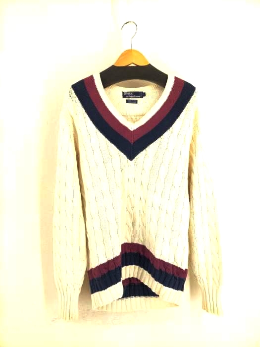 Polo by RALPH LAUREN（ポロバイラルフローレン） コットンケーブル編みチルデンニット メンズ トップス