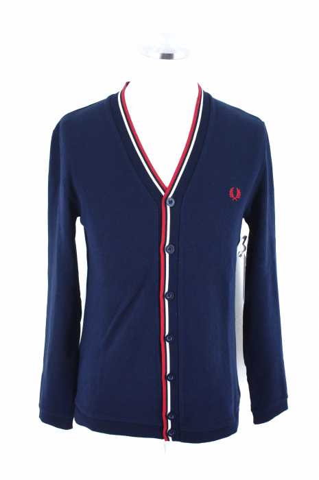FRED PERRY (フレッドペリー) コットンラインカーディガン メンズ トップス
