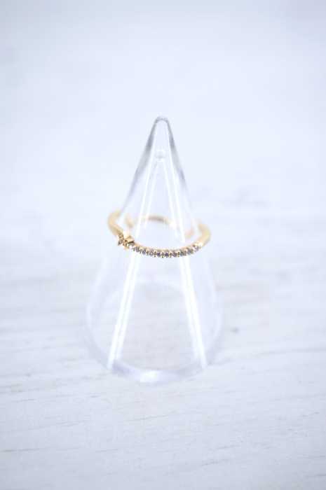 STAR JEWELRY（スタージュエリー） K10 CRAFTED RING ダイヤモンド装飾 スターモチーフリング レディース アクセサリー