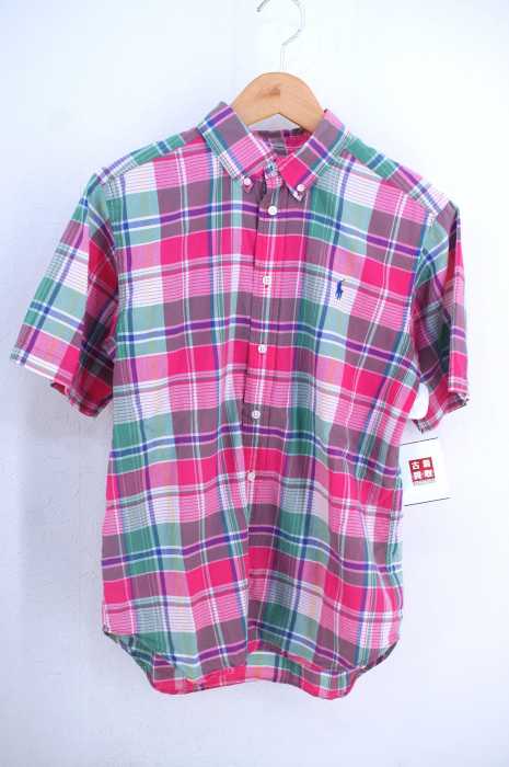 RALPH LAUREN (ラルフローレン) マドラスチェック柄 コットンボタンダウンS/Sシャツ メンズ トップス