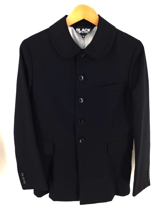 BLACK COMME des GARCONS（ブラックコムデギャルソン） AD2011 11AW　ウールギャバジン ラウンドカラージャケット レディース アウター