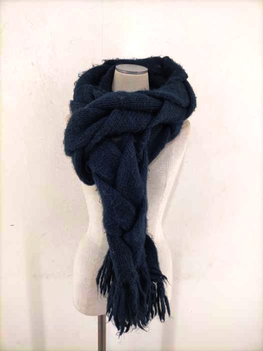 WXYZ by Yohji yamamoto（ヨウジヤマモト） ウール三つ編みマフラー メンズ ファッション雑貨