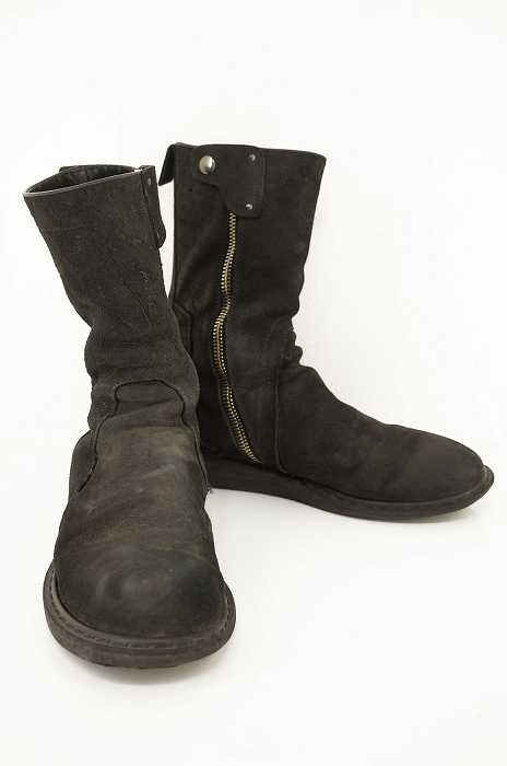 RICK OWENS(リックオウエンス) スウェードレザーサイドジップブーツ メンズ シューズ